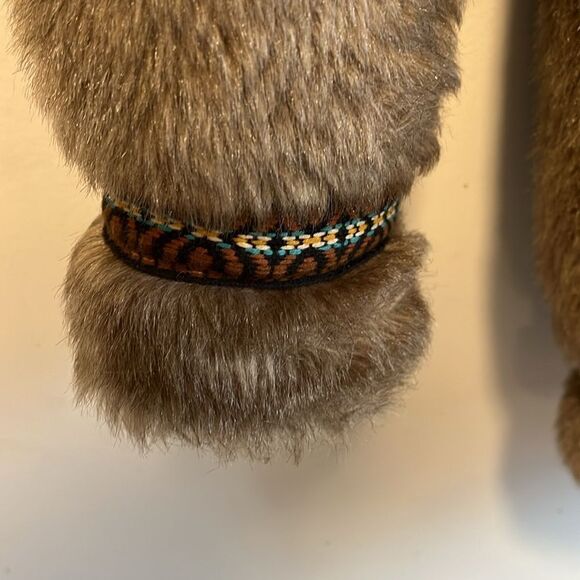 EXCELLENT CONDITION SMALL VINTAGE HANSA-BRANTA BY STEARNS FAUX FUR ANORAK PARKA - Picture 4 of 10